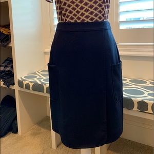 Brooks Bothers lined front slit skirt